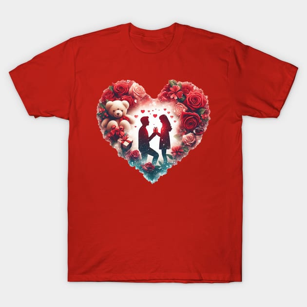 valentine propose day T-Shirt by AOAOCreation